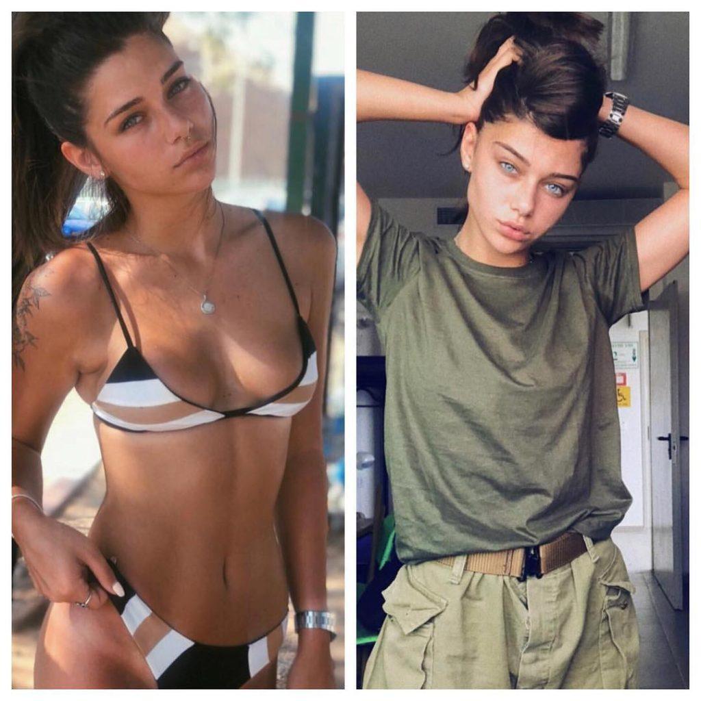 Израильские девушки-солдаты в форме и без