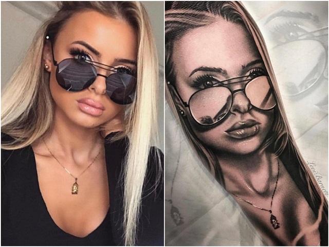 Портрет девушки стал эскизом для татуировок для сотен людей по всему миру
