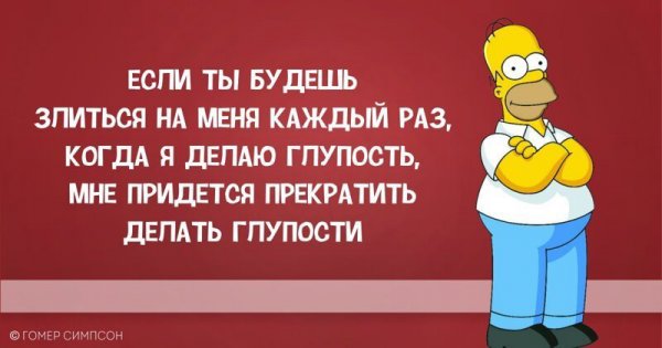 Гомер Симпсон и его фразы, наполненные сарказмом, глупостью и чем-то жёлтым