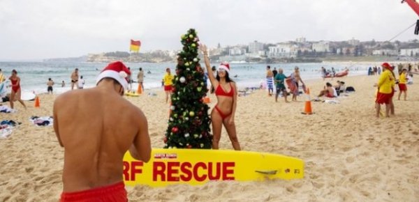 Рождество на пляже Сиднея