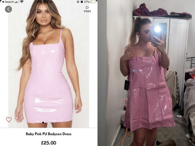Девушка заказала через интернет розовое латексное платье, а получила мятый «мусорный мешок»