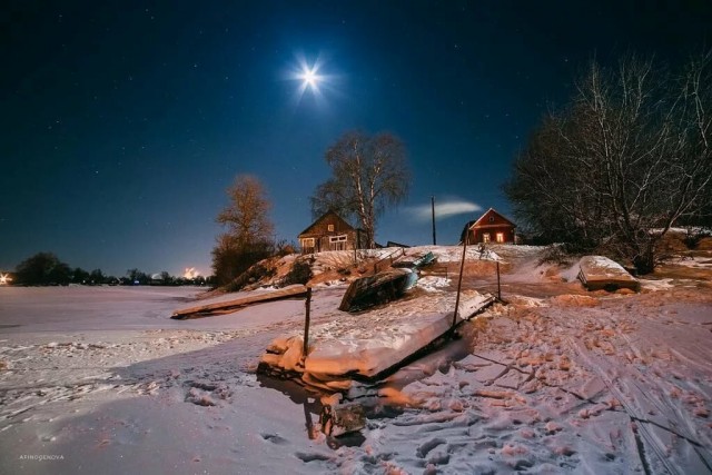 Просто красиво. Ночные деревенские фото 