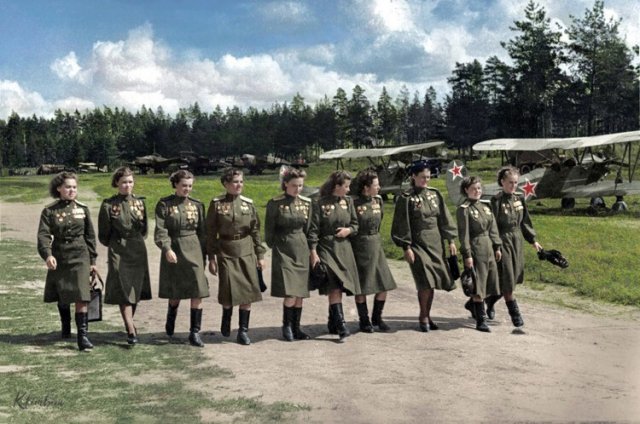 Фотографии СССР времен Великой Отечественной войны в цвете Ольга, попали, получилось, войны, Отечественной, Великой, времен, снимки, фотографий, Ширнина, старых, колоризацией, занимается, которая, Москвы, девушка, восхищает