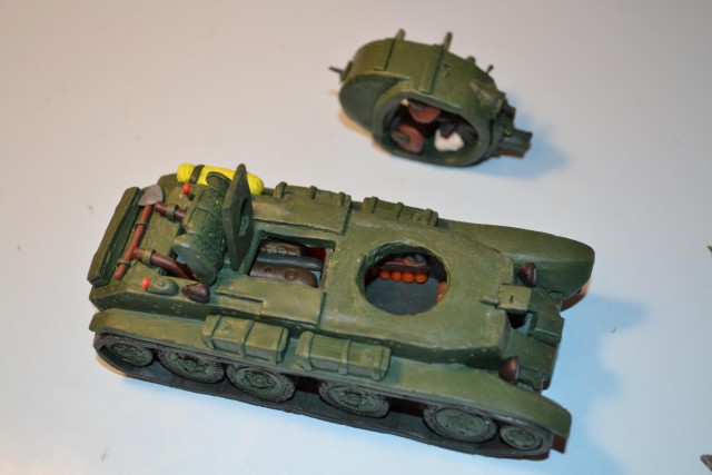 БТ-7А (Артиллерийский) из пластилина с интерьером Модель, немногих, модификаций, этого, танка, пушкой, выпущено, Пластилинобычный, детский, цветной, скульптурный, твердый
