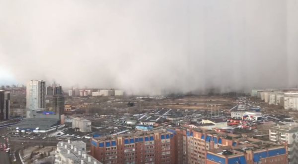 Снежная буря в Касноярске