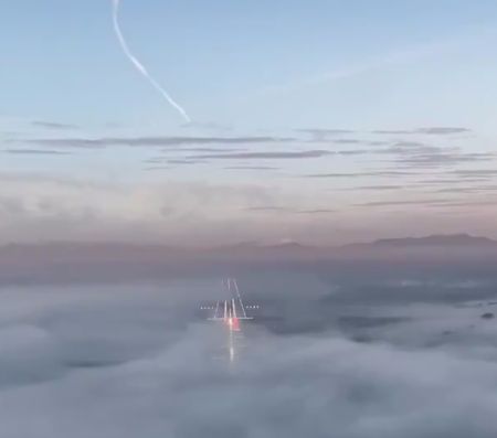 Посадочные огни в тумане