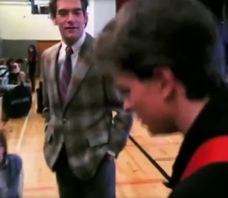 Майкл Джей Фокс на съёмках фильма "Назад в будущее". 1985 год