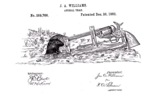 Огнестрельная мышеловка, придуманная в 1882 году