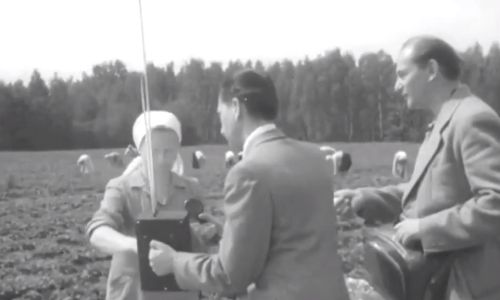 Первый радиотелефон в СССР. Совхоз имени Ленина. 1959 год