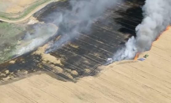 Фермер (Эрик Ховард) пытается спасти поле от пожара в округе Уэлд, штат Колорадо при этом он сосед фермера, которому принадлежит поле⁠⁠