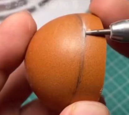 Яйцо с подставкой из скорлупы с гравировкой⁠⁠