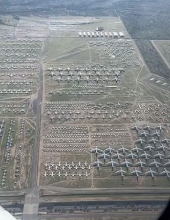 Крупнейшая консервация самолетов на авиабазе ВВС США Девис-Монтен