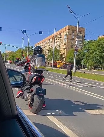 В Москве замечен шерстяной байкер