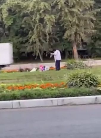 В Чертаново женщины выкопали цветы с городской клумбы