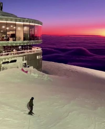 Невероятная красота на российском горнолыжном курорте Хибины⁠⁠
