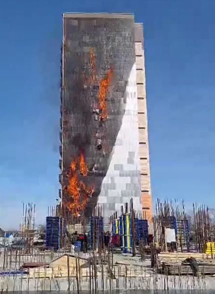 Пожар в новостройке⁠⁠