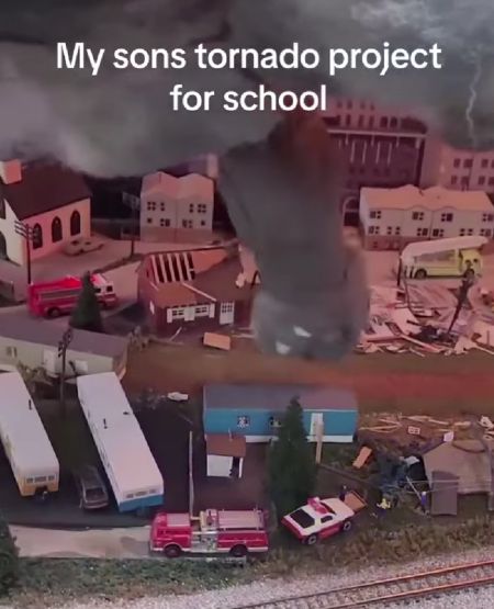 «Школьный проект моих сыновей на тему "Торнадо"»⁠⁠