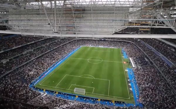Как на мадридском стадионе Santiago Bernabéu футбольное поле убирают в шестиэтажную подземную теплицу с искусственным освещением