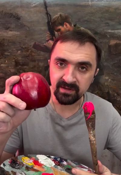 Суть живописи на примере яблока⁠⁠