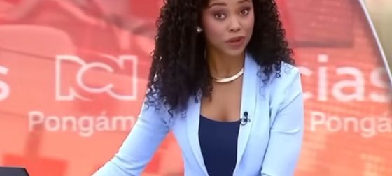 Росси Лемос, ведущая новостей из Чоко на телеканале RCN Televisión.