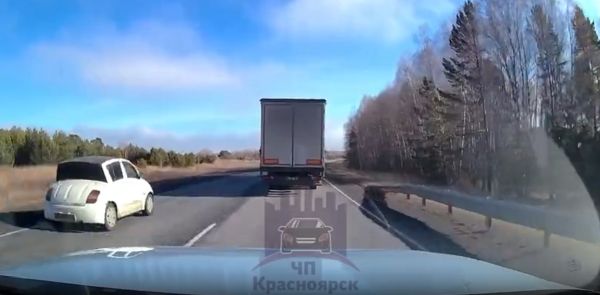 Слепой обгон на трассе Красноярск-Канск