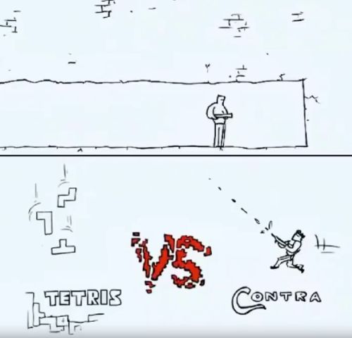 Тетрис VS Контра⁠⁠
