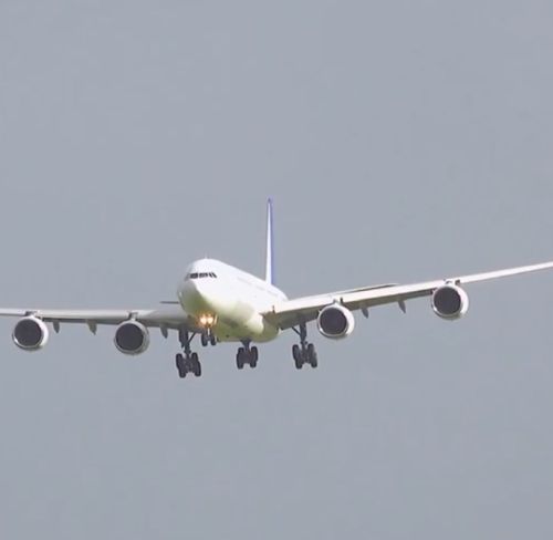 A340-600 vs боковой ветер