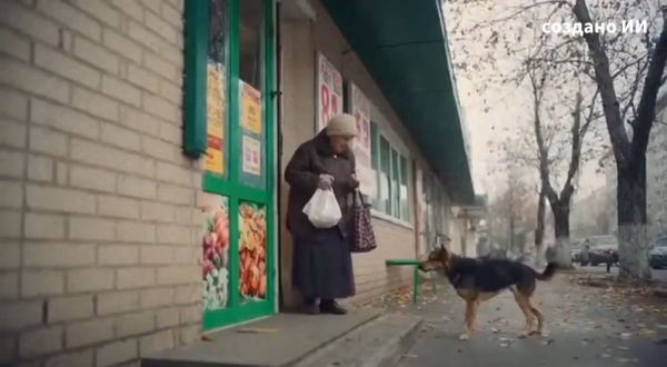 Что будет, если покормить бездомную собачку, возле продуктового магазина?