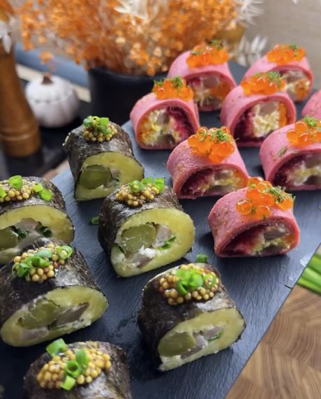 Роллы к новогоднему столу