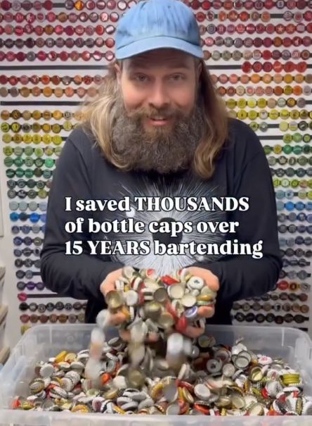 Шедевры искусства из бутылочных крышек