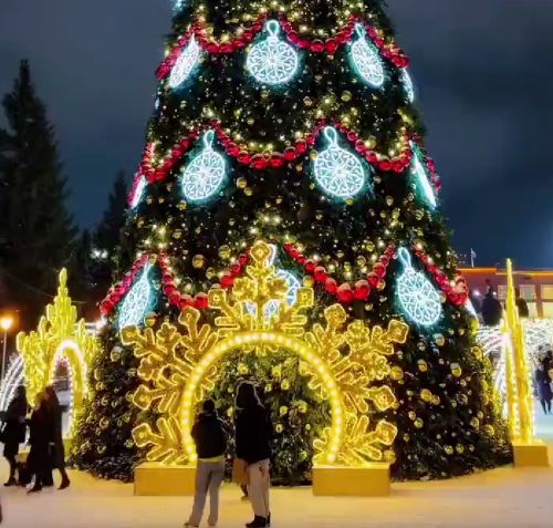 В центре Новосибирска , атмосфера праздники и нового года!
