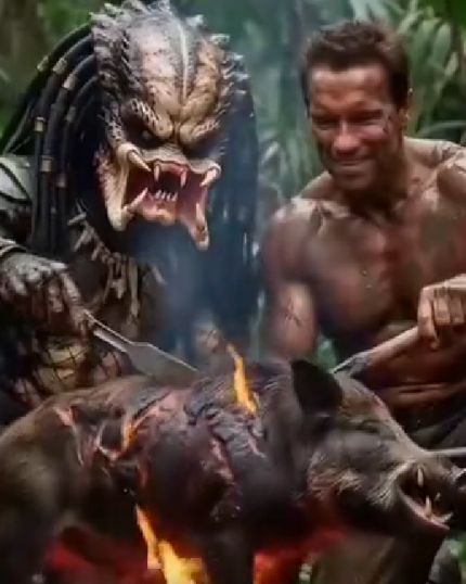 Отрывок из доброй версии фильма "Хищник"