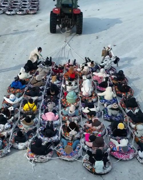 Катание на ватрушке