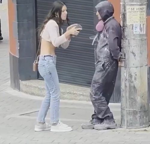 Он то понимает, что просто надышался краской и её, на самом деле, не существует)