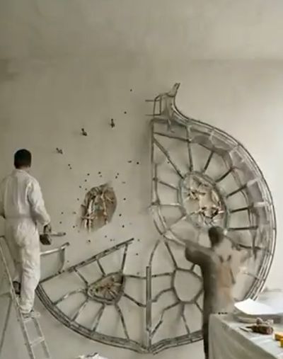 Красивое оформление стены