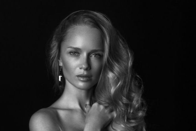 Черно - белое фото.