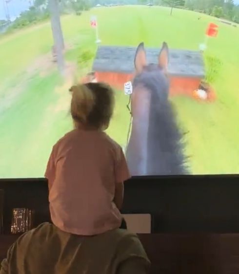 С папой на лошадке