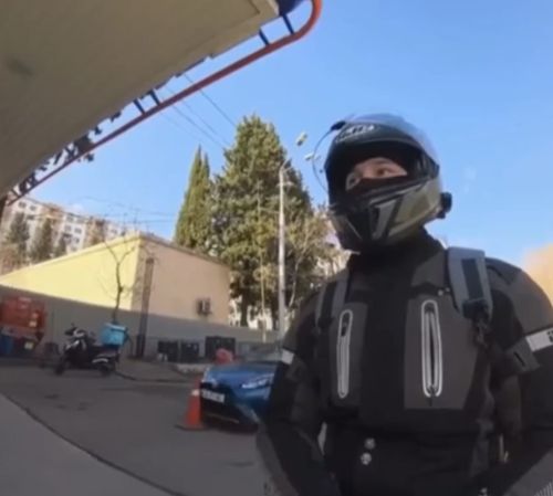 Ситуация на одной из АЗС в Грузии