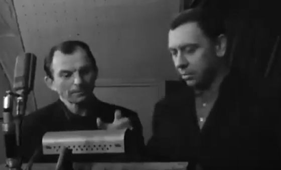 Анатолий Папанов работает над озвучкой Шерхана