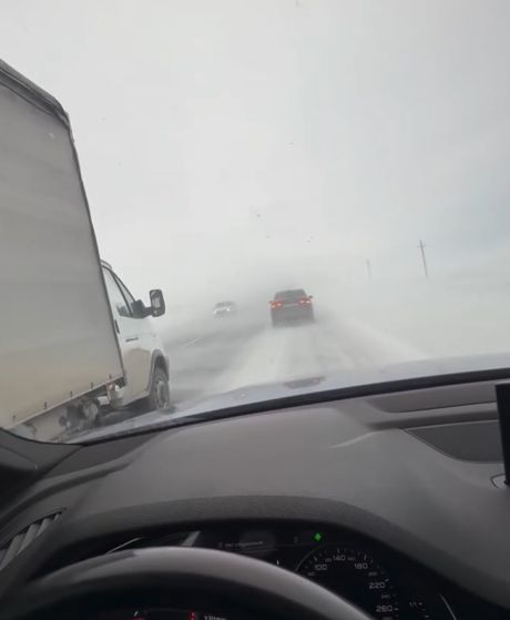 В Башкирии Газель сдуло с дороги