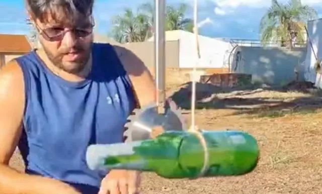 С пяти метров в яблочко, вернее в бутылочку