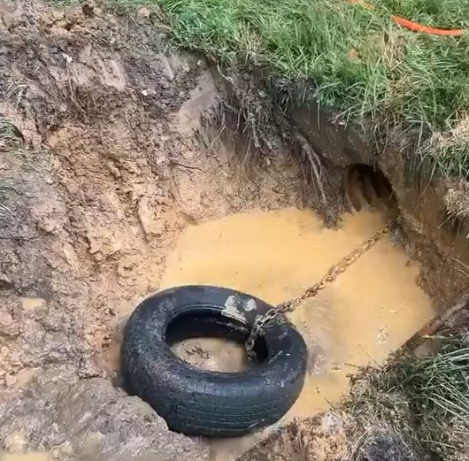 Прочистка трубы⁠⁠