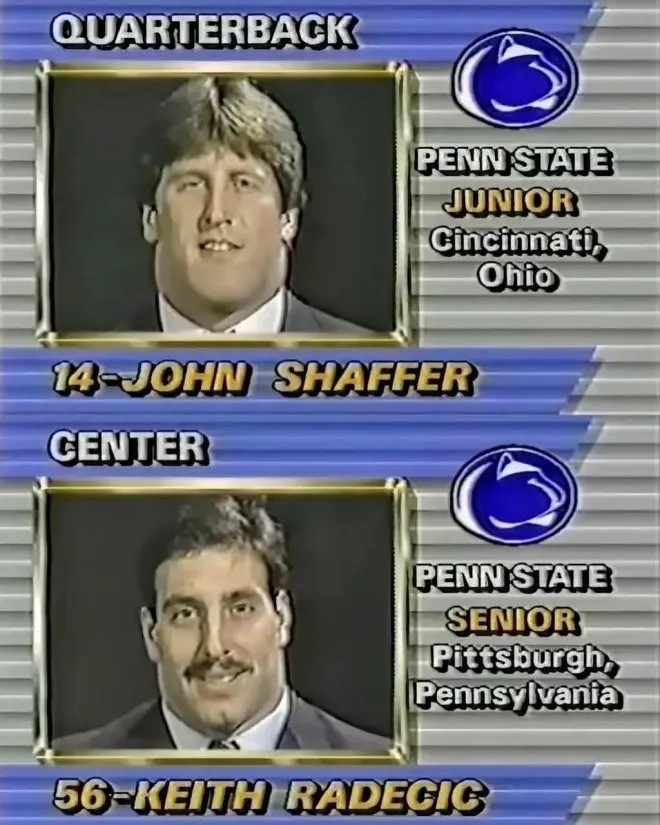Как выглядели студенты-футболисты Penn State в 1985 году