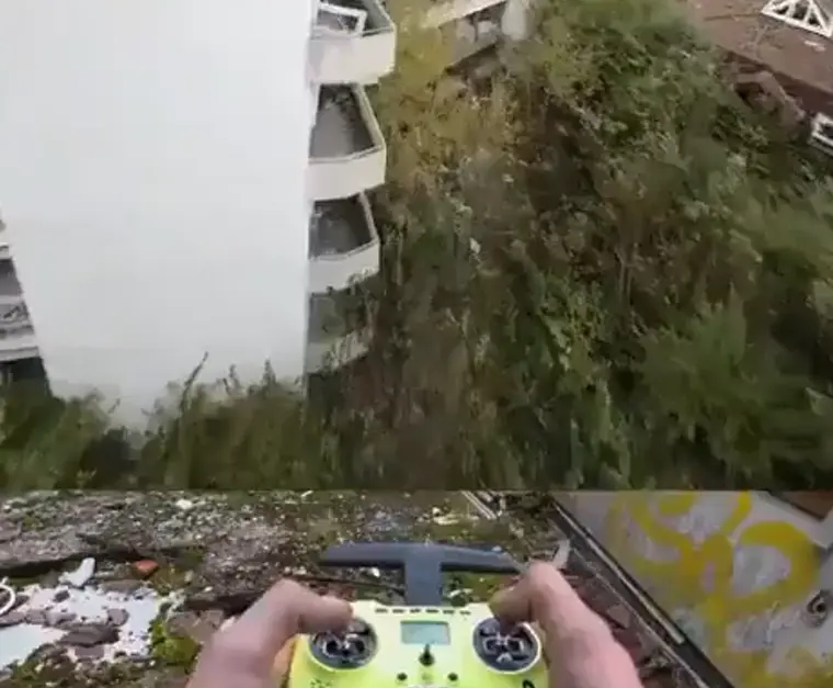 Бывают и такие мастера пилотирования FPV