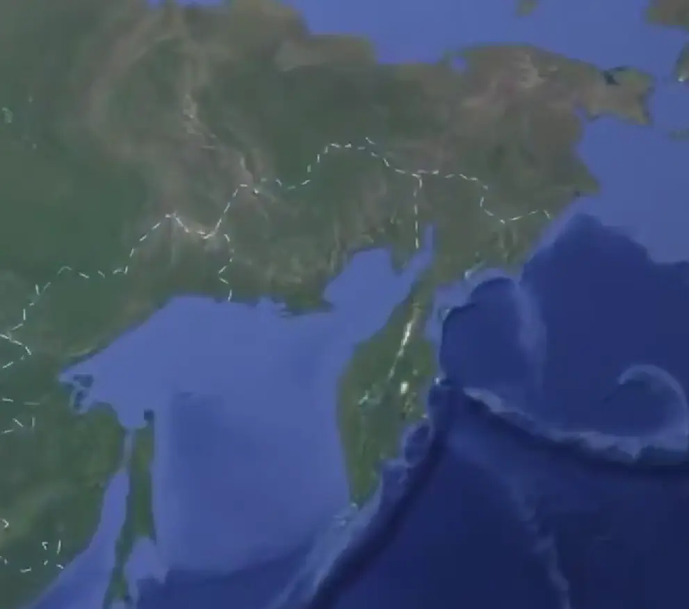 Британец нашел медведя среди косяка рыбы на Камчатке через Google Earth
